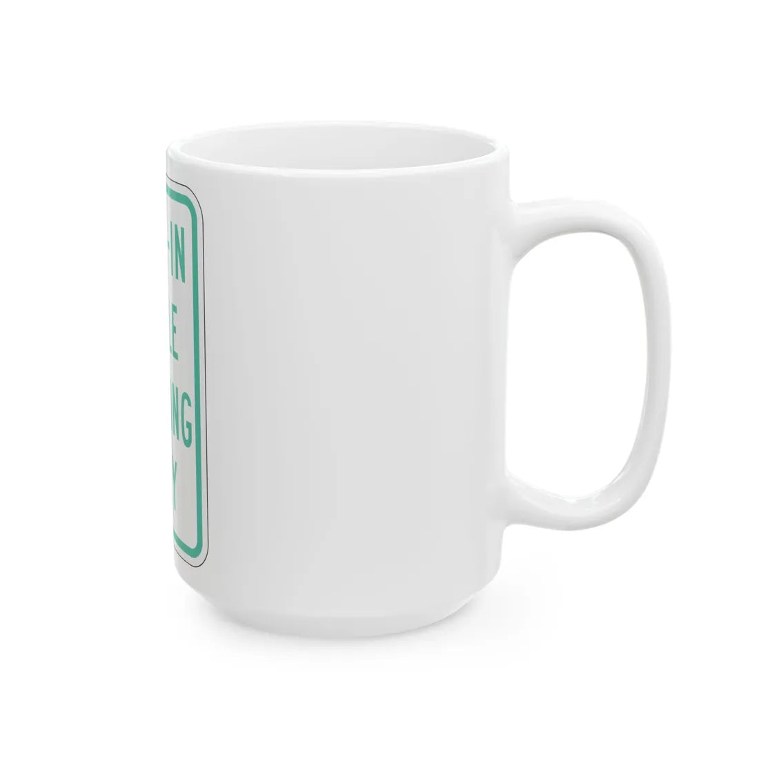 PBOT Road sign P4645 (Oregon) (Road Sign) White Coffee Mug - Go Mug Yourself