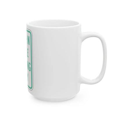 PBOT Road sign P4645 (Oregon) (Road Sign) White Coffee Mug - Go Mug Yourself