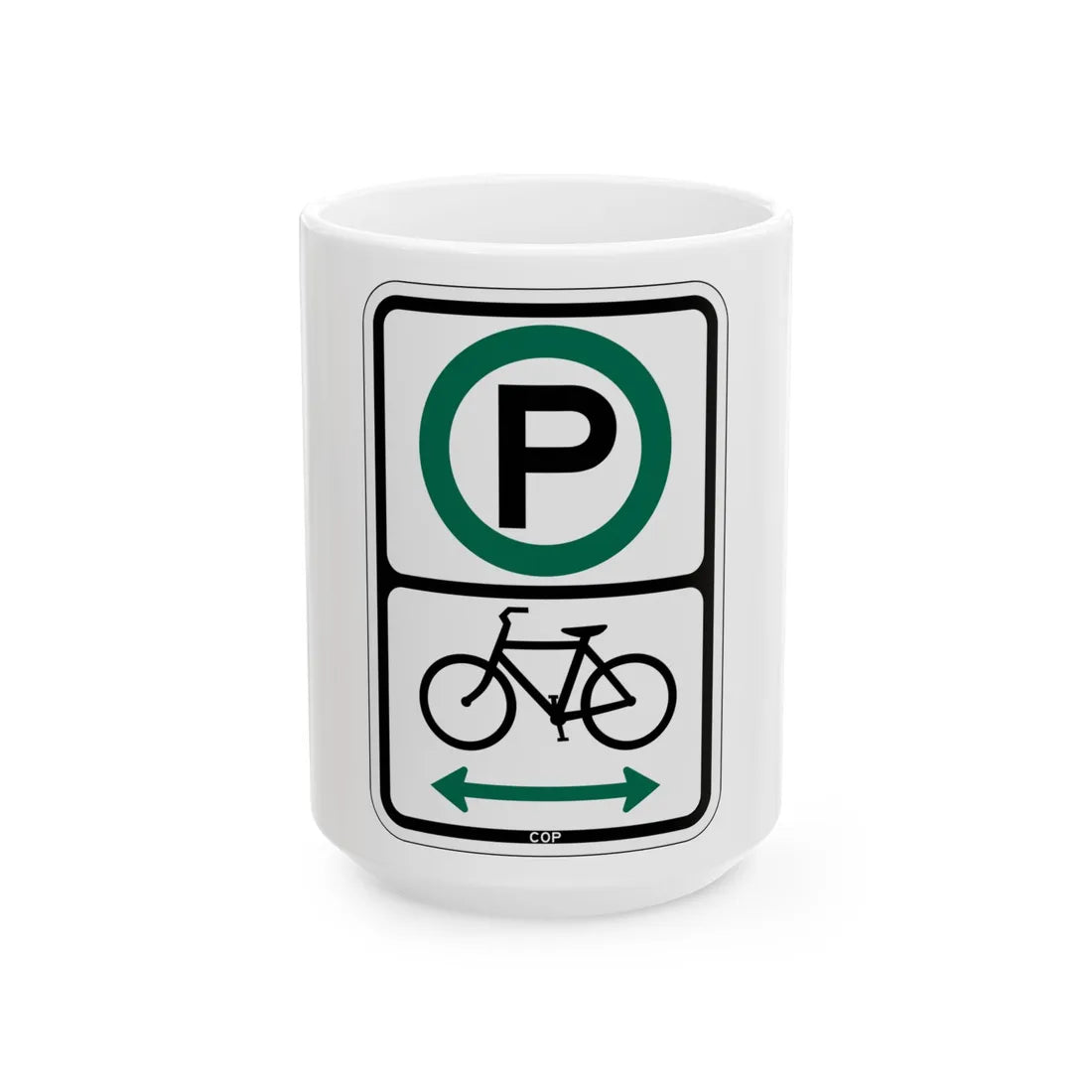 PBOT Road sign P4650D (Oregon) (Road Sign) White Coffee Mug 15oz - Go Mug Yourself