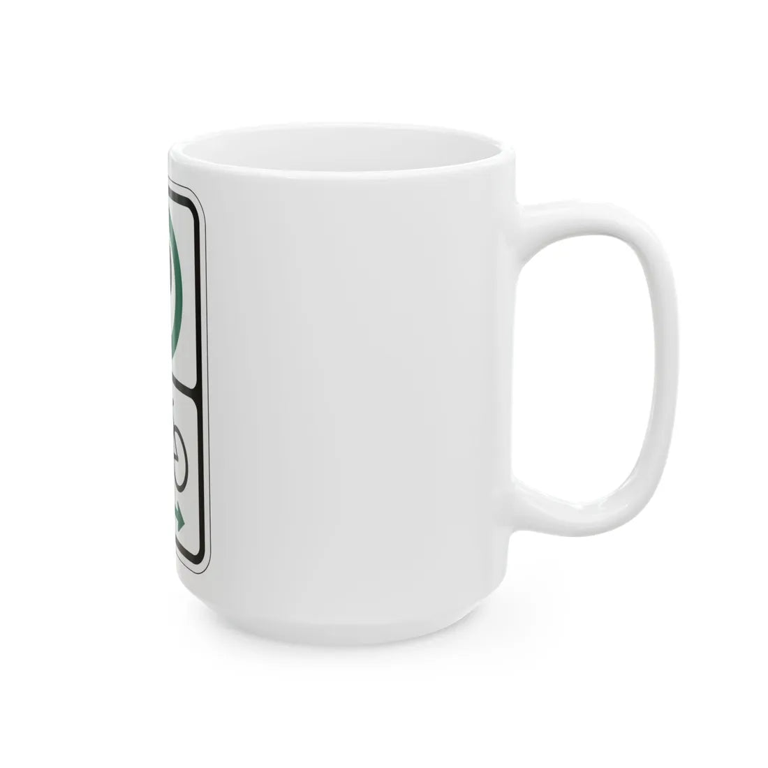 PBOT Road sign P4650D (Oregon) (Road Sign) White Coffee Mug - Go Mug Yourself