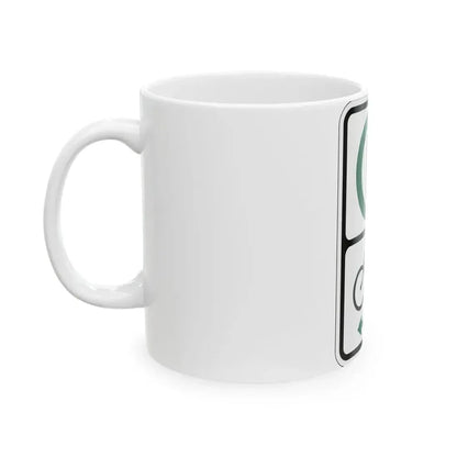 PBOT Road sign P4650L (Oregon) (Road Sign) White Coffee Mug - Go Mug Yourself