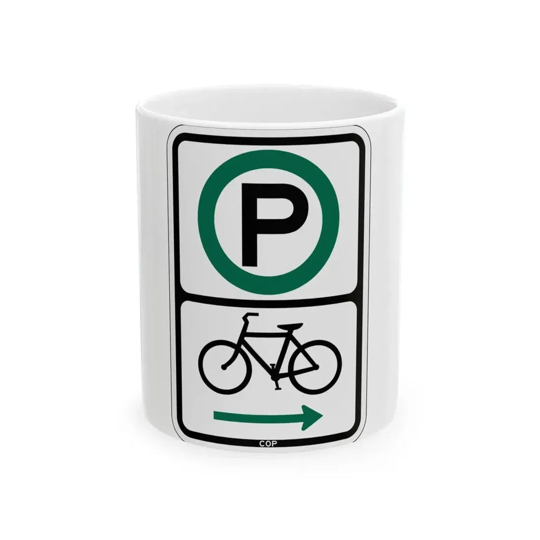 PBOT Road sign P4650R (Oregon) (Road Sign) White Coffee Mug 11oz - Go Mug Yourself