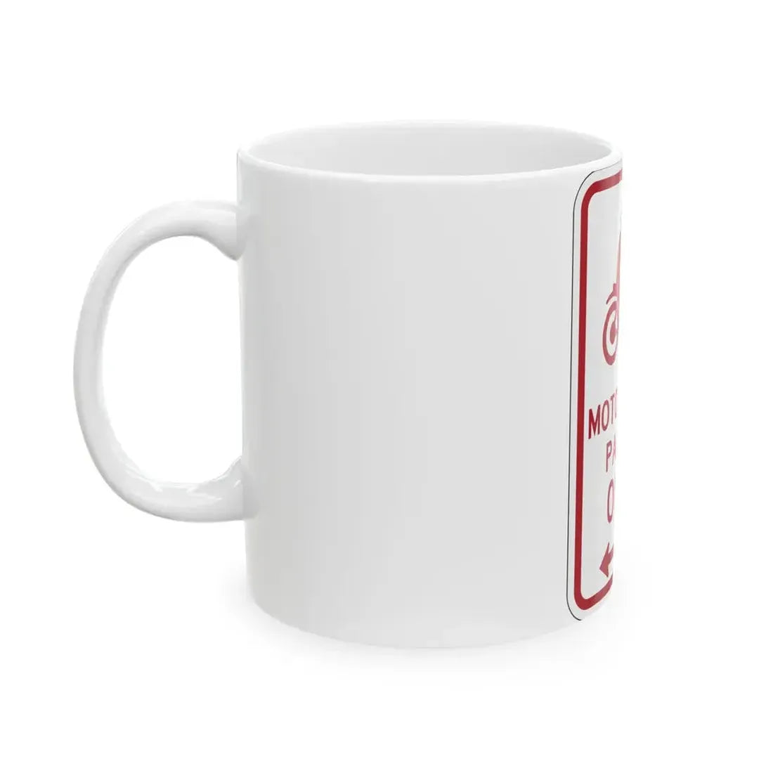 PBOT Road sign P4655D (Oregon) (Road Sign) White Coffee Mug - Go Mug Yourself