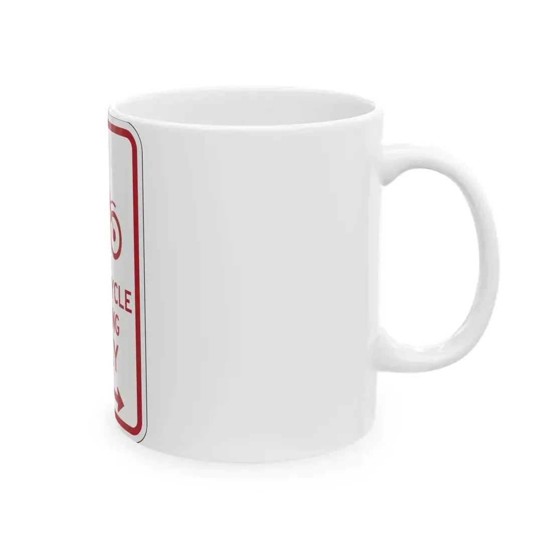 PBOT Road sign P4655D (Oregon) (Road Sign) White Coffee Mug - Go Mug Yourself
