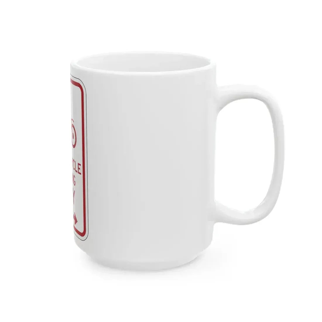 PBOT Road sign P4655D (Oregon) (Road Sign) White Coffee Mug - Go Mug Yourself
