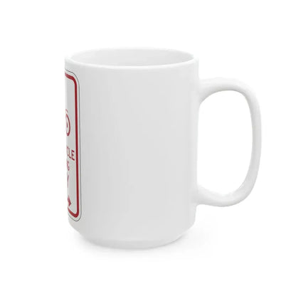 PBOT Road sign P4655D (Oregon) (Road Sign) White Coffee Mug - Go Mug Yourself