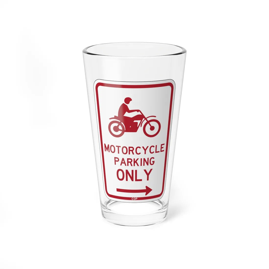 PBOT Road sign P4655L (Oregon) (Road Sign) Pint Glass 16oz 16oz - Go Mug Yourself