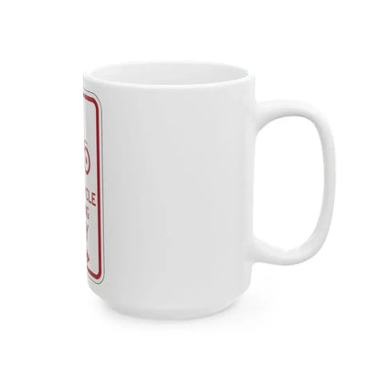 PBOT Road sign P4655L (Oregon) (Road Sign) White Coffee Mug - Go Mug Yourself