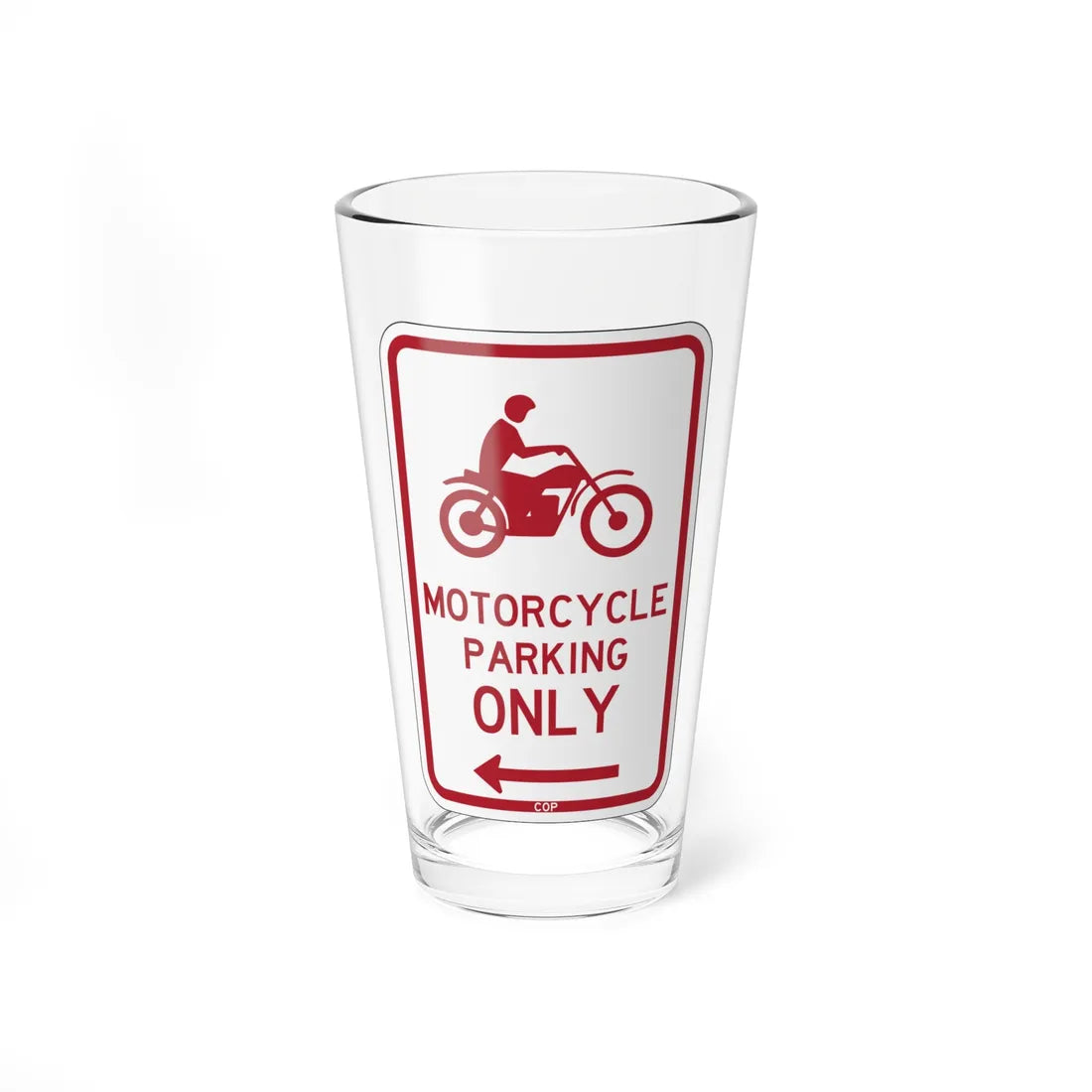 PBOT Road sign P4655R (Oregon) (Road Sign) Pint Glass 16oz 16oz - Go Mug Yourself