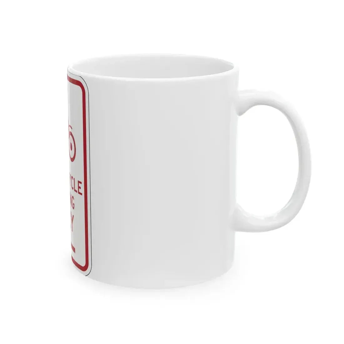 PBOT Road sign P4655R (Oregon) (Road Sign) White Coffee Mug - Go Mug Yourself