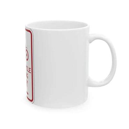 PBOT Road sign P4655R (Oregon) (Road Sign) White Coffee Mug - Go Mug Yourself