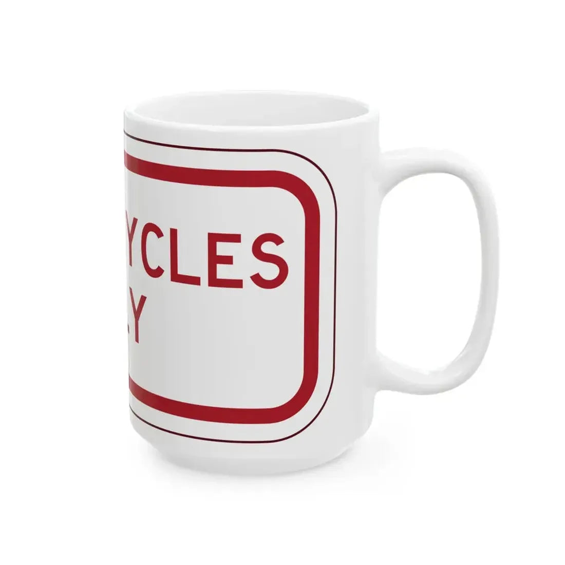 PBOT Road sign P4660 (Oregon) (Road Sign) White Coffee Mug - Go Mug Yourself