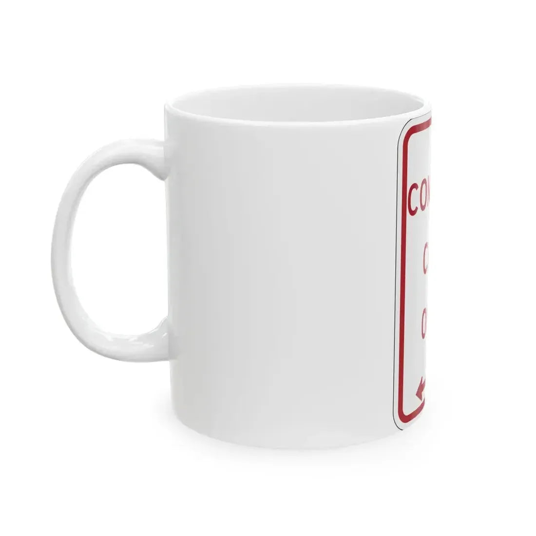 PBOT Road sign P4685D (Oregon) (Road Sign) White Coffee Mug - Go Mug Yourself