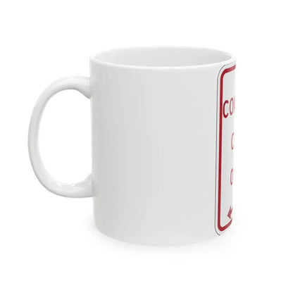 PBOT Road sign P4685D (Oregon) (Road Sign) White Coffee Mug - Go Mug Yourself