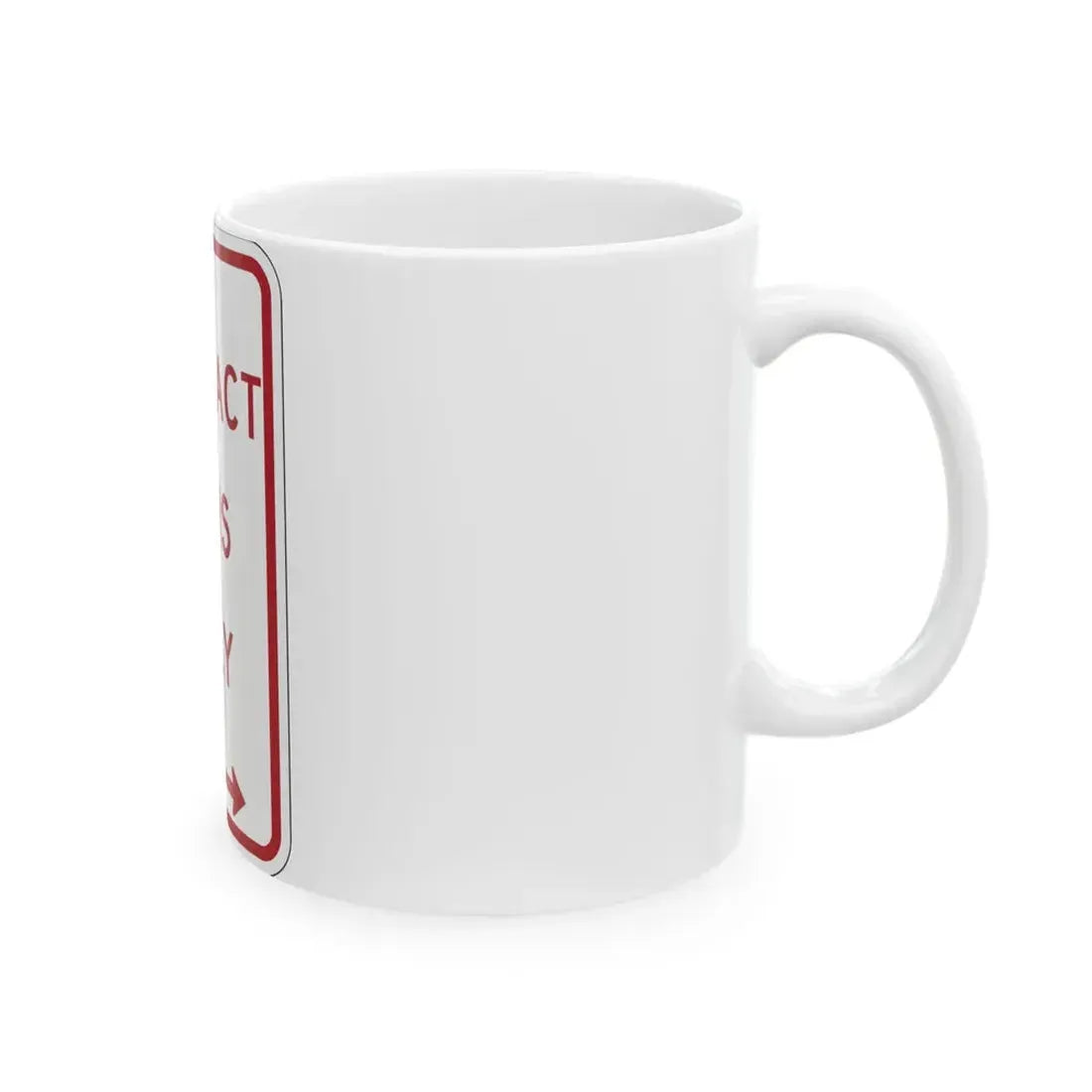 PBOT Road sign P4685D (Oregon) (Road Sign) White Coffee Mug - Go Mug Yourself