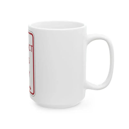 PBOT Road sign P4685D (Oregon) (Road Sign) White Coffee Mug - Go Mug Yourself