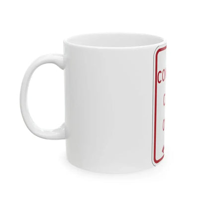 PBOT Road sign P4685L (Oregon) (Road Sign) White Coffee Mug - Go Mug Yourself