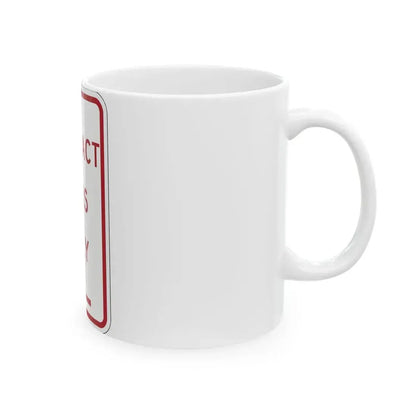 PBOT Road sign P4685L (Oregon) (Road Sign) White Coffee Mug - Go Mug Yourself