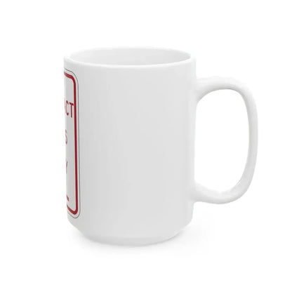 PBOT Road sign P4685L (Oregon) (Road Sign) White Coffee Mug - Go Mug Yourself