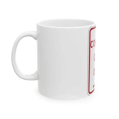 PBOT Road sign P4685R (Oregon) (Road Sign) White Coffee Mug - Go Mug Yourself