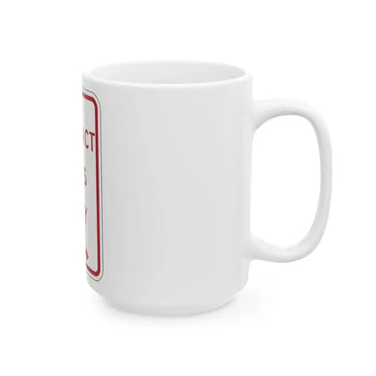 PBOT Road sign P4685R (Oregon) (Road Sign) White Coffee Mug - Go Mug Yourself