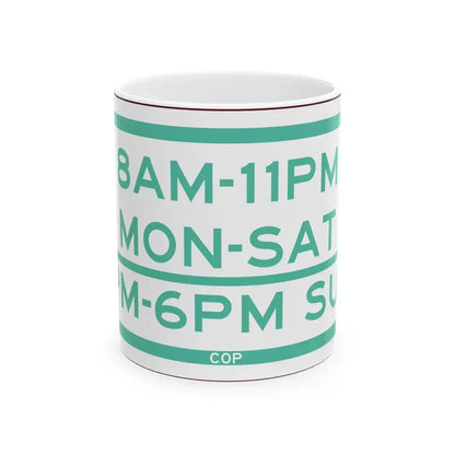 PBOT Road sign P4690 (Oregon) (Road Sign) White Coffee Mug 11oz - Go Mug Yourself