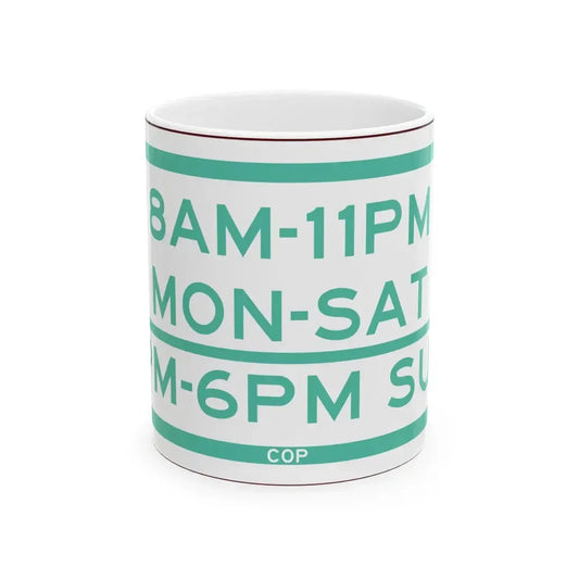 PBOT Road sign P4690 (Oregon) (Road Sign) White Coffee Mug 11oz - Go Mug Yourself