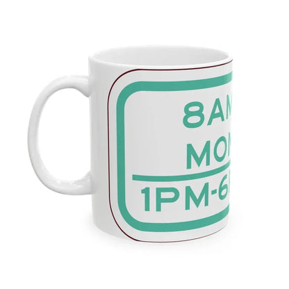 PBOT Road sign P4690 (Oregon) (Road Sign) White Coffee Mug - Go Mug Yourself