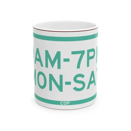 PBOT Road sign P4701 (Oregon) (Road Sign) White Coffee Mug 11oz - Go Mug Yourself