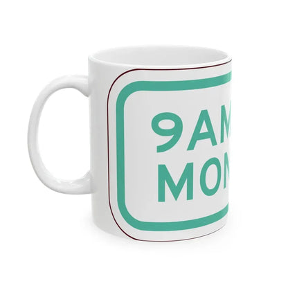 PBOT Road sign P4701 (Oregon) (Road Sign) White Coffee Mug - Go Mug Yourself