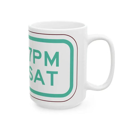 PBOT Road sign P4701 (Oregon) (Road Sign) White Coffee Mug - Go Mug Yourself