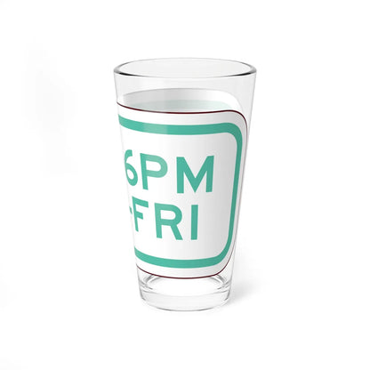 PBOT Road sign P4702 (Oregon) (Road Sign) Pint Glass 16oz - Go Mug Yourself