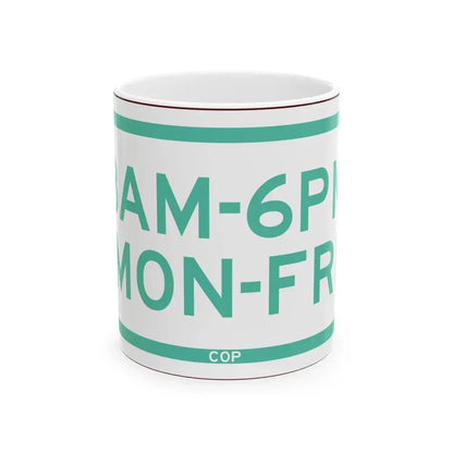 PBOT Road sign P4702 (Oregon) (Road Sign) White Coffee Mug 11oz - Go Mug Yourself