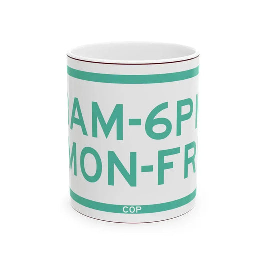 PBOT Road sign P4702 (Oregon) (Road Sign) White Coffee Mug 11oz - Go Mug Yourself