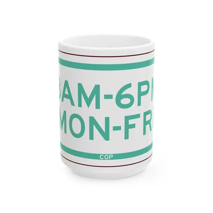 PBOT Road sign P4702 (Oregon) (Road Sign) White Coffee Mug 15oz - Go Mug Yourself