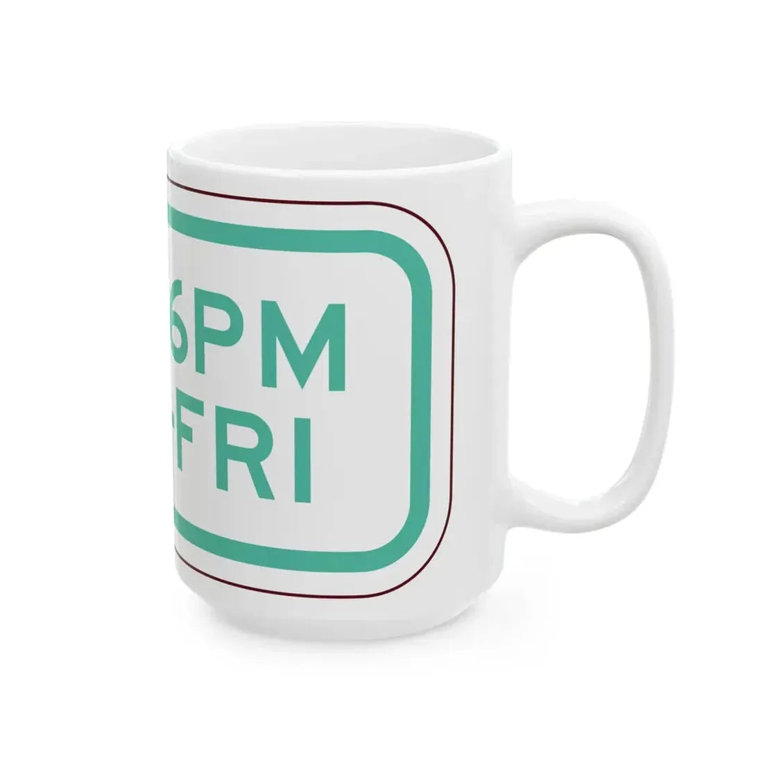 PBOT Road sign P4702 (Oregon) (Road Sign) White Coffee Mug - Go Mug Yourself