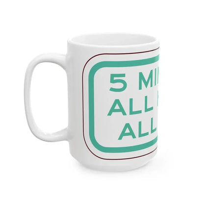 PBOT Road sign P4740 (Oregon) (Road Sign) White Coffee Mug - Go Mug Yourself