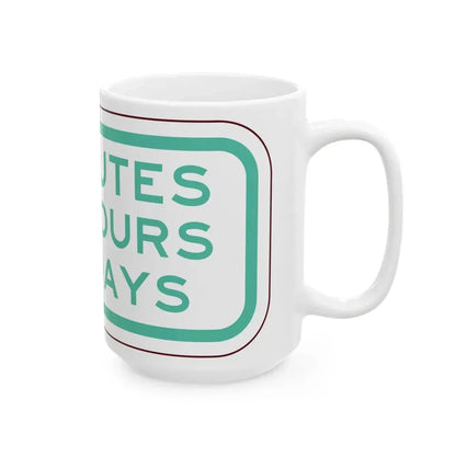 PBOT Road sign P4740 (Oregon) (Road Sign) White Coffee Mug - Go Mug Yourself