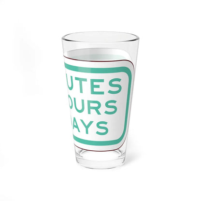 PBOT Road sign P4750 (Oregon) (Road Sign) Pint Glass 16oz - Go Mug Yourself