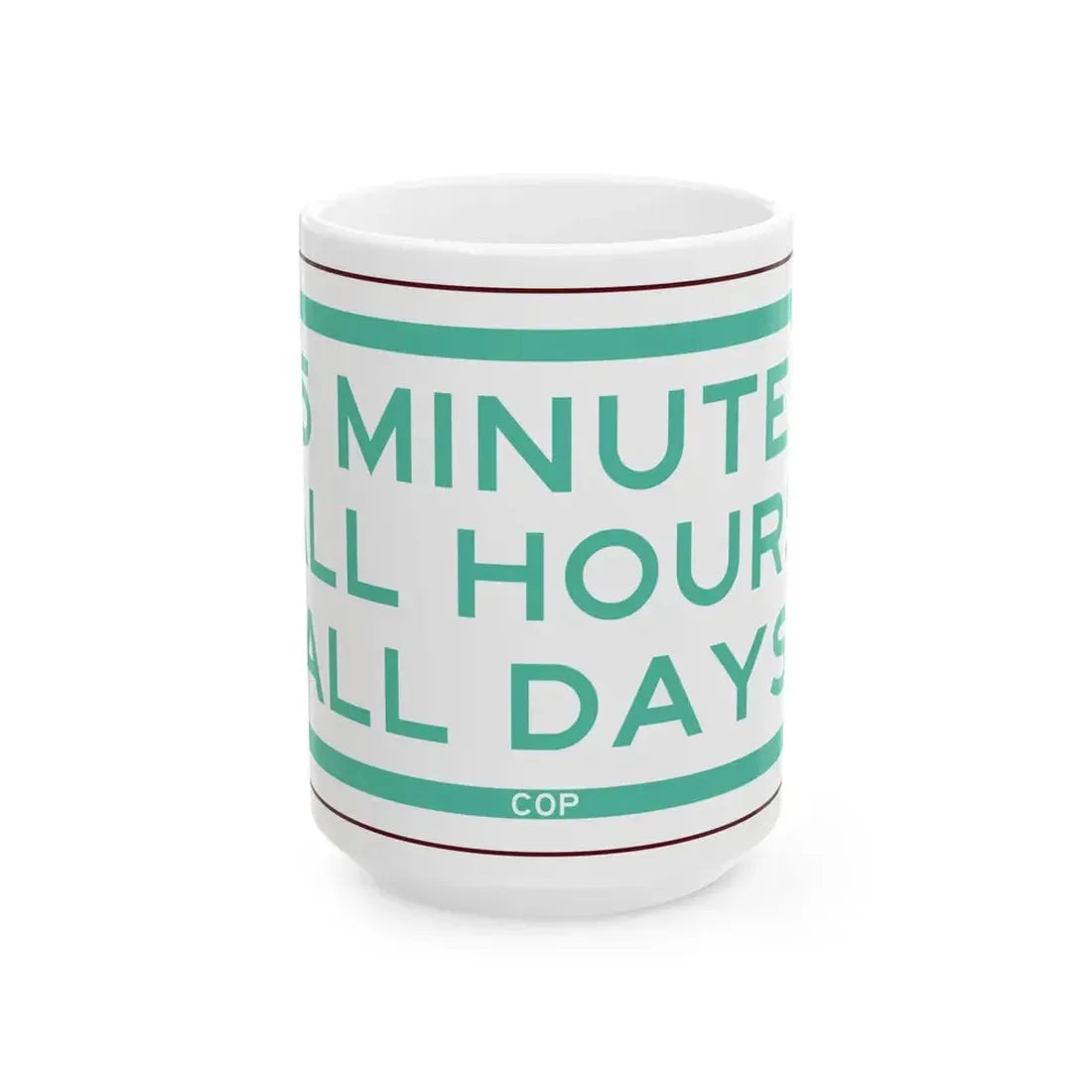 PBOT Road sign P4750 (Oregon) (Road Sign) White Coffee Mug 15oz - Go Mug Yourself
