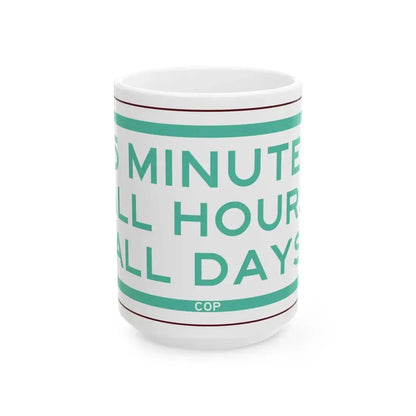 PBOT Road sign P4750 (Oregon) (Road Sign) White Coffee Mug 15oz - Go Mug Yourself