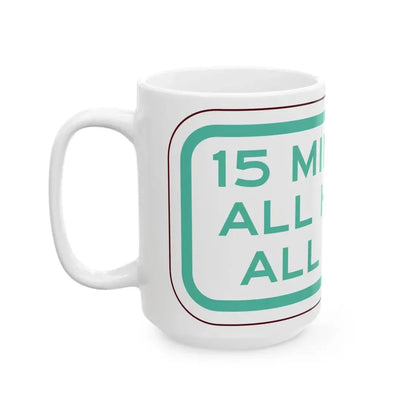 PBOT Road sign P4750 (Oregon) (Road Sign) White Coffee Mug - Go Mug Yourself