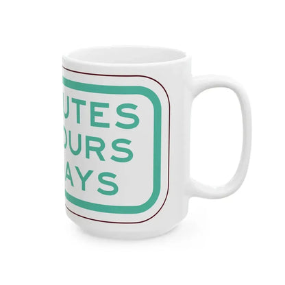 PBOT Road sign P4750 (Oregon) (Road Sign) White Coffee Mug - Go Mug Yourself