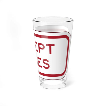 PBOT Road sign P4800 (Oregon) (Road Sign) Pint Glass 16oz - Go Mug Yourself