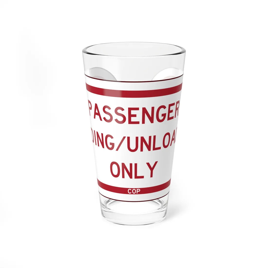 PBOT Road sign P4870 (Oregon) (Road Sign) Pint Glass 16oz 16oz - Go Mug Yourself