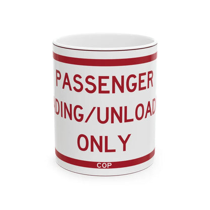 PBOT Road sign P4870 (Oregon) (Road Sign) White Coffee Mug 11oz - Go Mug Yourself