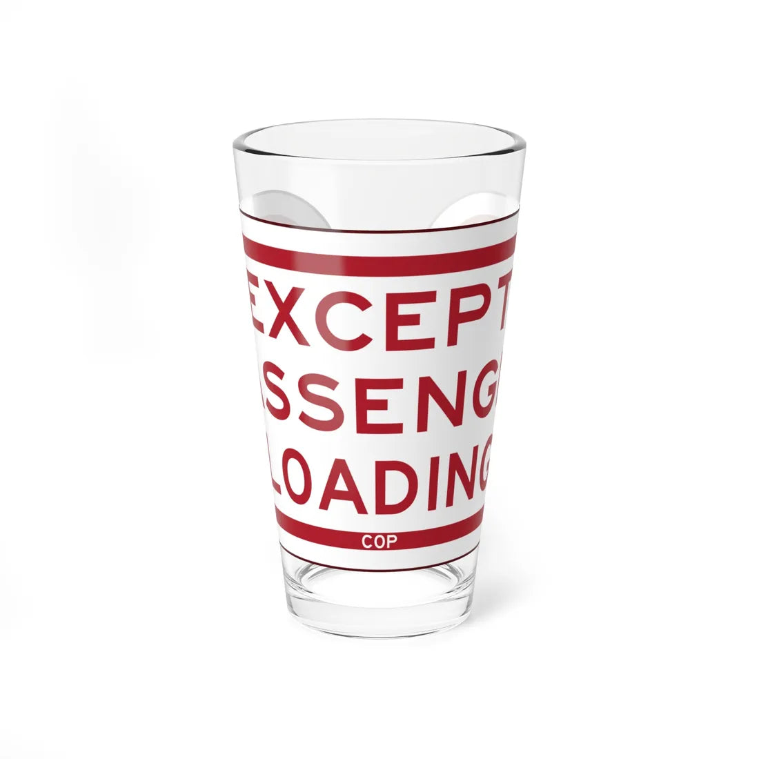 PBOT Road sign P4880 (Oregon) (Road Sign) Pint Glass 16oz 16oz - Go Mug Yourself