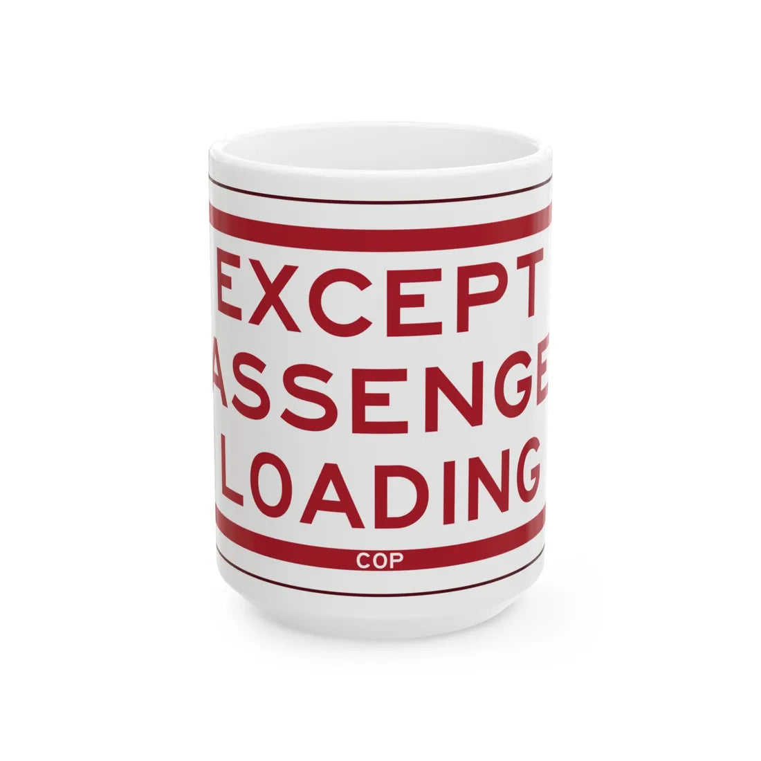 PBOT Road sign P4880 (Oregon) (Road Sign) White Coffee Mug 15oz - Go Mug Yourself