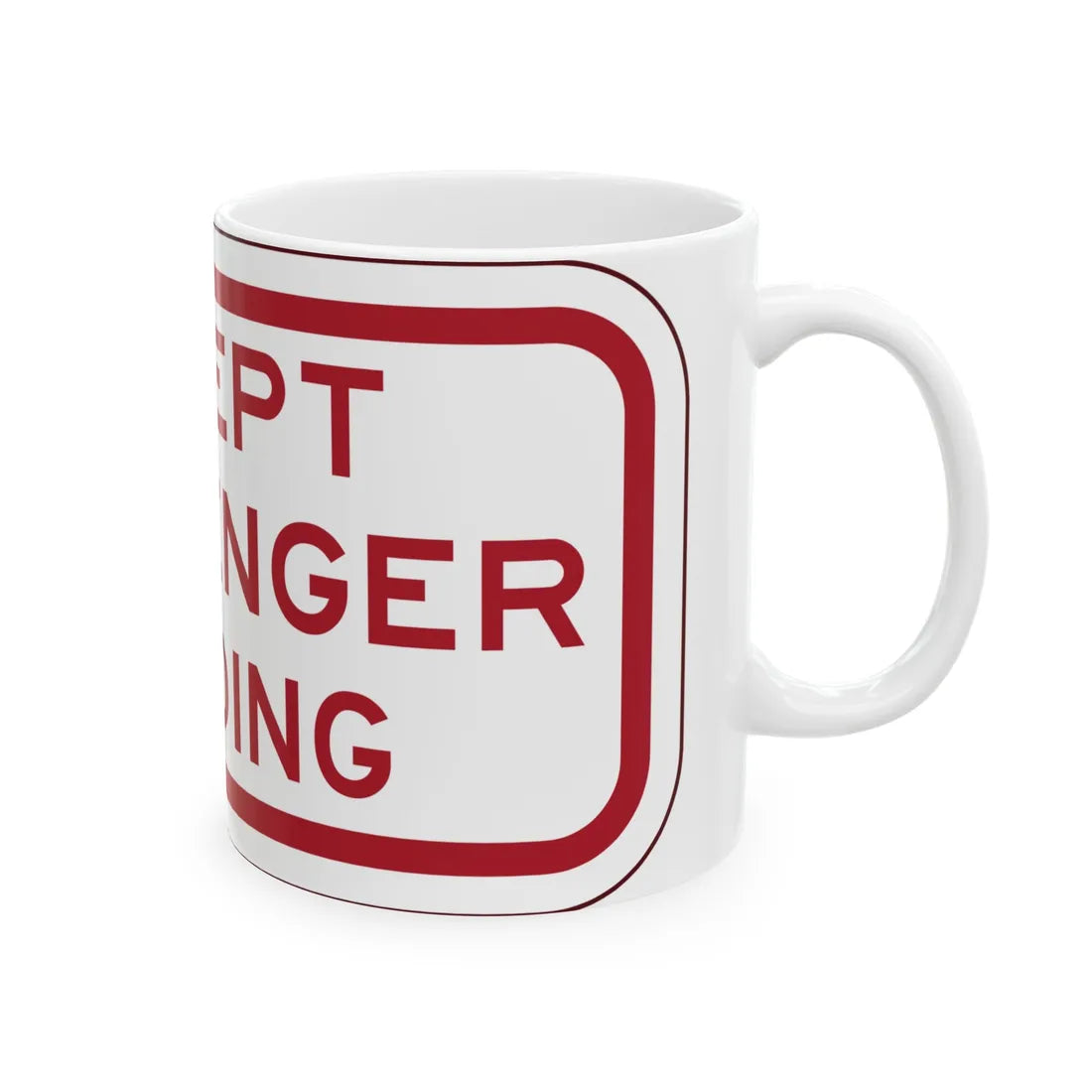 PBOT Road sign P4880 (Oregon) (Road Sign) White Coffee Mug - Go Mug Yourself