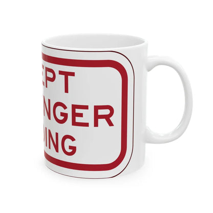 PBOT Road sign P4880 (Oregon) (Road Sign) White Coffee Mug - Go Mug Yourself